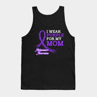 Wear Purple For My Mom Alzheimer's Awareness Band Tank Top